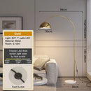 Axyaa Modern LED Fishing Floor Lamp in Gold, Black, or White Finish