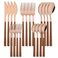 Axyaa Rosewood Handle Cutlery Set Stainless Steel Flatware
