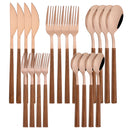 Axyaa Rosewood Handle Cutlery Set Stainless Steel Flatware