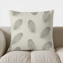 Axyaa Grey Feather Pattern Throw Pillow Cover for Sofa, Bedroom, Car