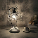 Axyaa Iron Art Desk Lamp LED Dimmable Nordic Modern Luxury Crystal Table Light