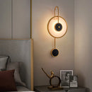 Axyaa Marble Shell Wall Lamp: Retro Minimalist LED Indoor Lighting for Living Room, Bedroom