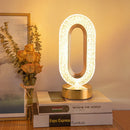 Axyaa Crystal LED Table Lamp: Modern Light Luxury Bedroom Decor & Romantic Night Light