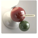 Axyaa LED Wall Light Red Green White Metal Kids Room Sconce White Acrylic Ball