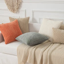 Axyaa Corduroy Throw Pillow Cover 45x45 for Sofa Bed Living Room Plush Cushion Case