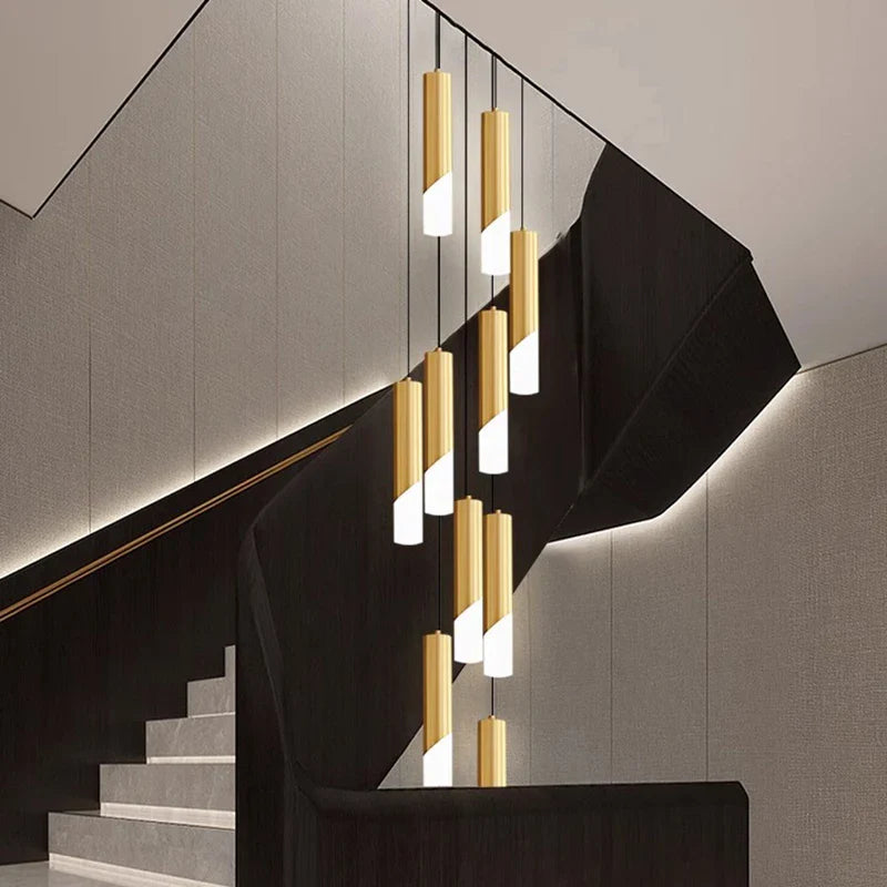 Axyaa Staircase Chandeliers LED Pendant Light for Modern Home Decor
