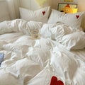 Axyaa Solid Color Bedding Set: Soft Bed Linens for Adults & Kids