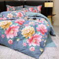 Axyaa Cotton Flower 4-Piece Bedding Set - Thickened & Large Printing
