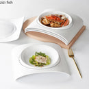 Axya Melamine Tableware Set - Dinner Plates, Salad Bowl, Soup Plates, Sushi Dish