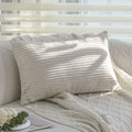 Axyaa Corduroy Patchwork Plush Cushion Cover - Soft Decorative Pillowcase for Living Room