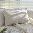 Axyaa Corduroy Patchwork Plush Cushion Cover - Soft Decorative Pillowcase for Living Room