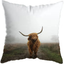 Axyaa Nordic Yak Oxen Highland Cow Cushion Cover for Home Hotel Sofa Bed