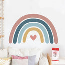 Axyaa Boho Rainbow Watercolor Wall Stickers for Kids Room and Nursery