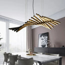 Axyaa Nordic Luxury Fish Bone Chandelier LED Ceiling Light for Home Decor