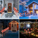 Axyaa Solar Christmas Tree Candy Ground Lights: Holiday Lawn Decor, Ambiance Lighting
