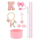 Axyaa 10pcs Tumbler Accessories Set: Straw, Cover, Cap, Boot, Stopper, Keychain, Sticker