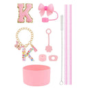 Axyaa 10pc Tumbler Accessory Set: Straw, Cover, Cap, Boot, Stopper, Keychain, Sticker