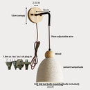Axyaa Modern Cement LED Wall Sconce Pull Chain Switch Stair Light Fixtures