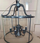 Axyaa Black Copper Cylinder Glass Birdcage Chandelier Pendant Light