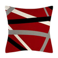 Axyaa Black Red Geometric Abstract Cushion Cover for Stylish Home Decor