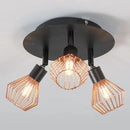 Axyaa Industrial Diamond Cage Loft Chandelier Iron Ceiling Light for Living Room and Kitchen