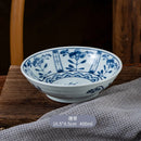 Axyaa Blue & White Ceramic Vegetable Dim Sum Plate - Creative Snack Cold Dishes