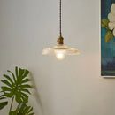 Axyaa Modern Copper Pendant Light Glass Chandelier for Living Dining Bar Kitchen