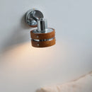 Axyaa Iron Wood LED Wall Light with Pull Chain Switch