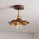 Axyaa Green Glass LED Ceiling Lights for Modern Indoor Lighting