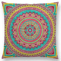 Axyaa Boho Rainbow Mandala Pillow Case Sun Moon Flowers Dream Fantasy Cover