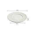 Axyaa Rock Texture Dinner Plate Set: Irregular Shape, Solid Color Ceramic Tableware