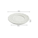Axyaa Rock Texture Dinner Plate Set: Irregular Shape, Solid Color Ceramic Tableware