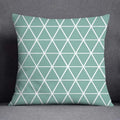 Axyaa Green Geometric Pillow Cover for Home Decor