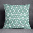 Axyaa Green Geometric Pillow Cover for Home Decor