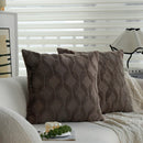 Axyaa Gray Plush Diamond Pattern Cushion Cover for Home Decor - 30x50cm, 45x45cm