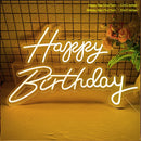 Axyaa LED RGB Happy Birthday Neon Party Sign - Adjustable Illuminated Background