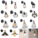 Axyaa Vintage Iron Cage Wall Sconce for Bedside Aisle Pub