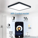 Axyaa Smart Wood Grain LED Ceiling Light for Living Room, App & Voice Control