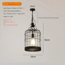 Axyaa Retro Birdcage Crystal LED Pendant Chandelier for Home Decor
