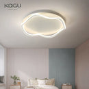 Axyaa LED White Ceiling Lamp with Remote Control Dimming for Modern Round Bedroom Lighting