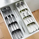 Axyaa Kitchen Drawer Organizer Rack for Knives Forks Spoons Bottles & Utensils