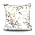 Axyaa Tropical Plant Parrot Decorative Pillow Cover - Flowers Sofa Cushion Case