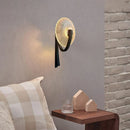 Axyaa LED Wall Lamp: Gold Black Metal Clear Glass, Bedroom Living Room Restaurant Lighting