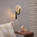 Axyaa LED Wall Lamp Gold Black Metal Clear Glass Bedroom Living Room Lighting