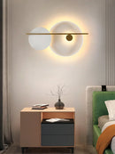 Axyaa Nordic Black White Warm Light Bedroom Wall Lamp