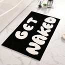 Axyaa Non-Slip Cute Bath Mat 50x80CM Microfiber Funny Bathroom Decor Black and White Mats