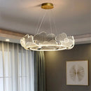 Axyaa Lotus Leaf Chandelier: Elegant LED Butterfly Lamp for Dining Room and Bedroom
