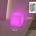 Axyaa RGB Cubic Floor Lamp: 16 Colors, Dimmable, Rechargeable/AC Powered