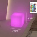 Axyaa RGB Cubic Floor Lamp: 16 Colors, Dimmable, Rechargeable/AC Powered