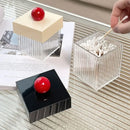 Axyaa Acrylic Cotton Ball & Swab Dispenser Jar - Makeup Organizer for Bathroom Vanity